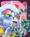 Eva Citarrella: Roses, 2020, oil and acrylic on canvas, 120 x 100 cm

